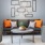 a couch and a table